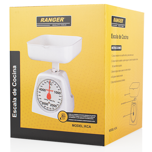 Báscula Mecánica Gramera Capacidad 1 kg Color Blanco