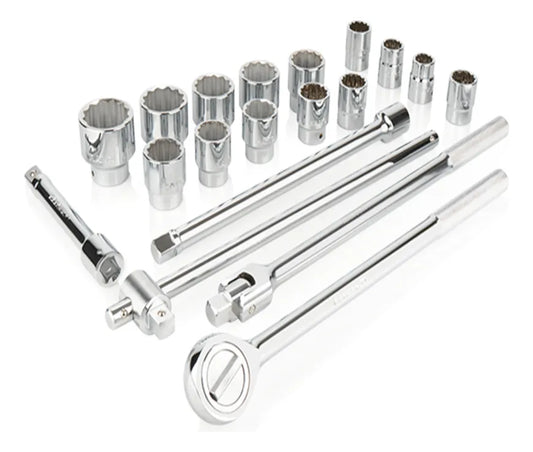 Set 22 Pzs Ranger Copas Puntas Cuadrante 3/4 Plateado