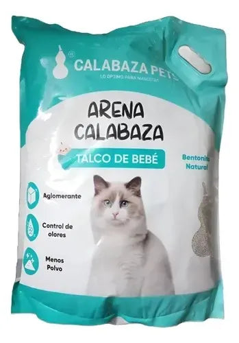 Arena Calabaza para Gatos Talco de Bebe