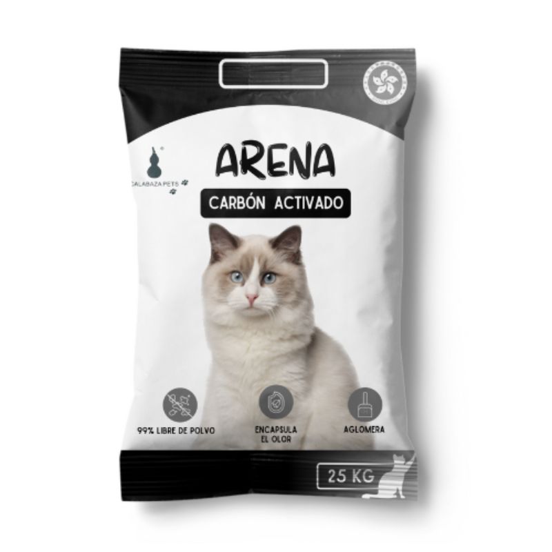 Arena Calabaza Para Gatos Carbon Activado