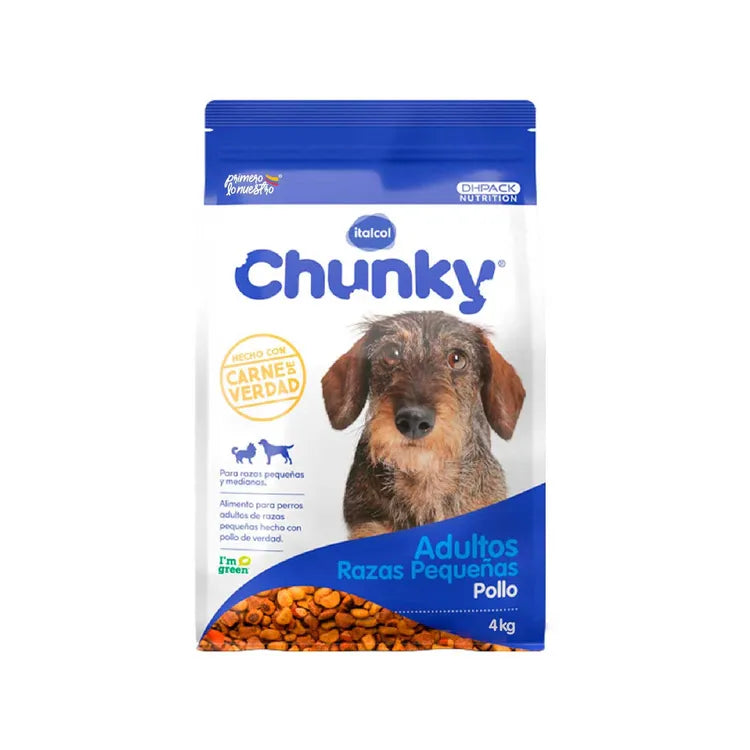 CHUNKY Adulto Razas Pequeñas Pollo 4 kilos
