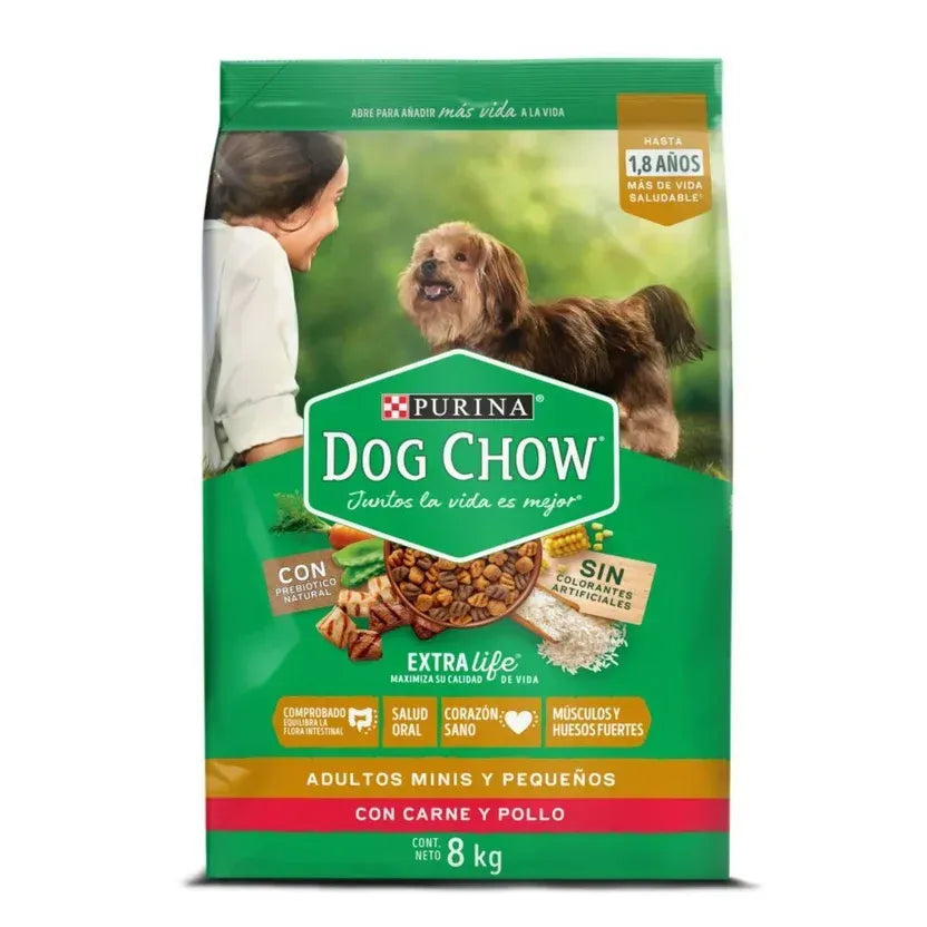 Concentrado Dog Chow Adultos 8 kg Razas Pequeñas