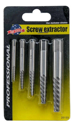 Juego De 5 Extractores Para Tornillos Rebentados De 1 A 5