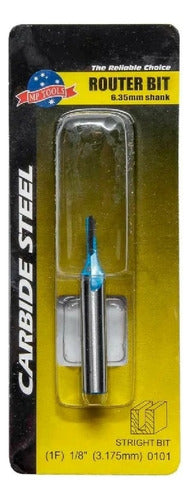 Fresa Recta Para Carpintería Con 1 Filo 5/32-3/8 Profesional