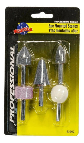 Juego De 5 Puntas Piedras Montadas Uso General Esmeril