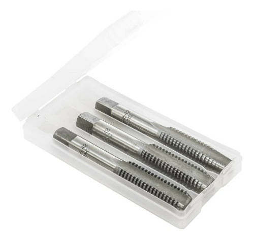 Juego Machuelo Acero Carbon 9/16? Caja Con 3 Piezas