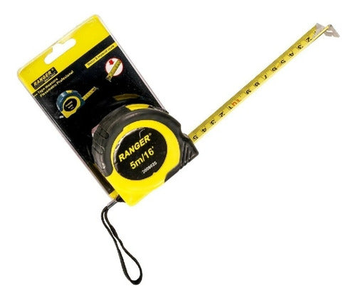 Flexómetro 3 Metros Negro Con Amarillo De 16mm