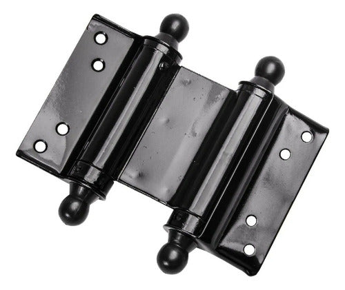 Bisagra Doble Acción Vaivén Con Resorte Negra De 3? 2Und