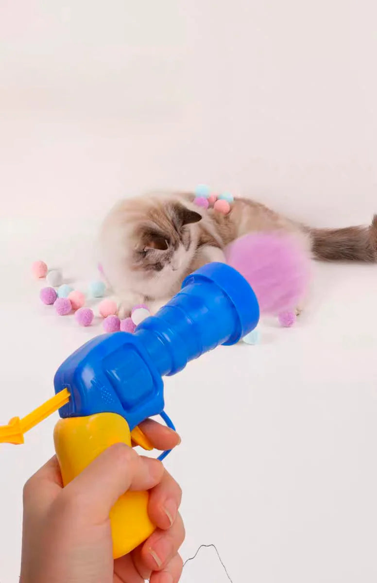 Lanza Bolitas para Gato con 100 bolitas Calabaza pets