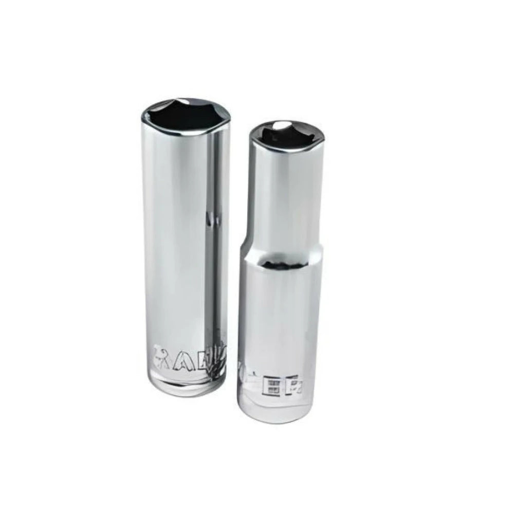 Copa Dado Cromado Larga 12mm Cuadrante 3/8" Hexagonal