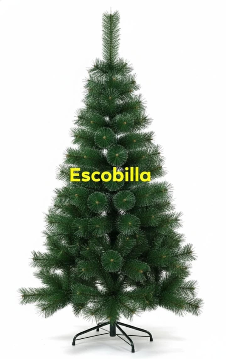 árbol de navidad Escobilla verde de 2.10 metros con 650 ramas