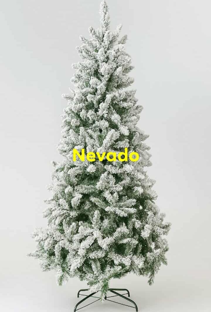 árbol de navidad premium nevado 2.10 metros con 1000 ramas