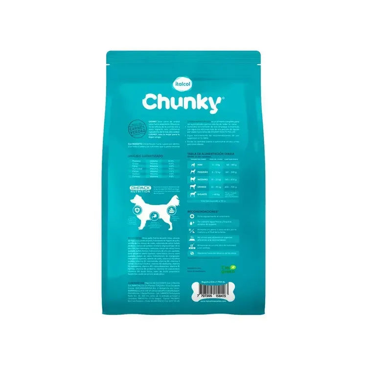 Alimento Chunky Para Perro Adulto 14 Kg Todos Los Tamaños Sabor Pollo