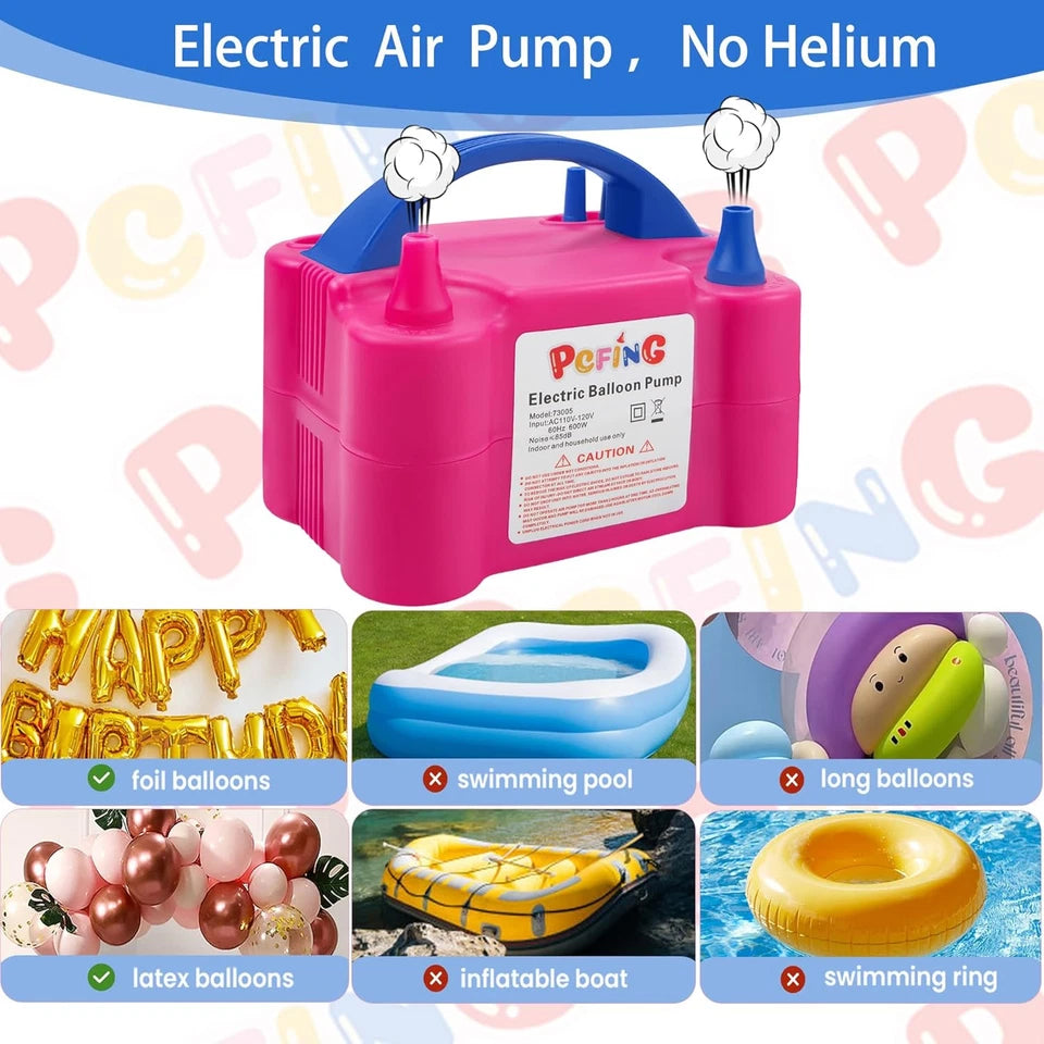 Inflador De Globos Eléctrica Portátil