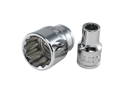 Copa Dado Cromado De 1/2" Cuadrante 1/2" De 12 Puntas