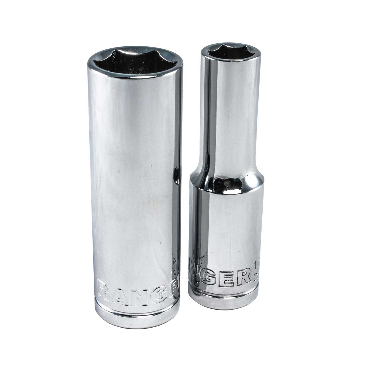 Copa Dado Cromado Larga 11mm Cuadrante 1/2" Hexagonal