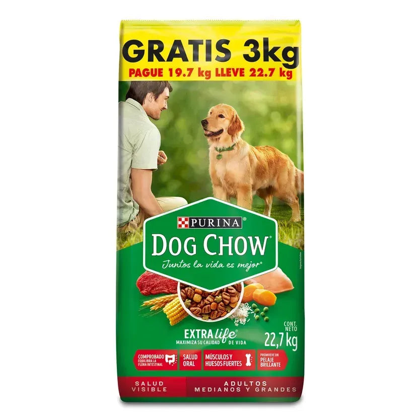 Alimento Para Perro Dog Chow Extra  Life 19 + 3 Kg
