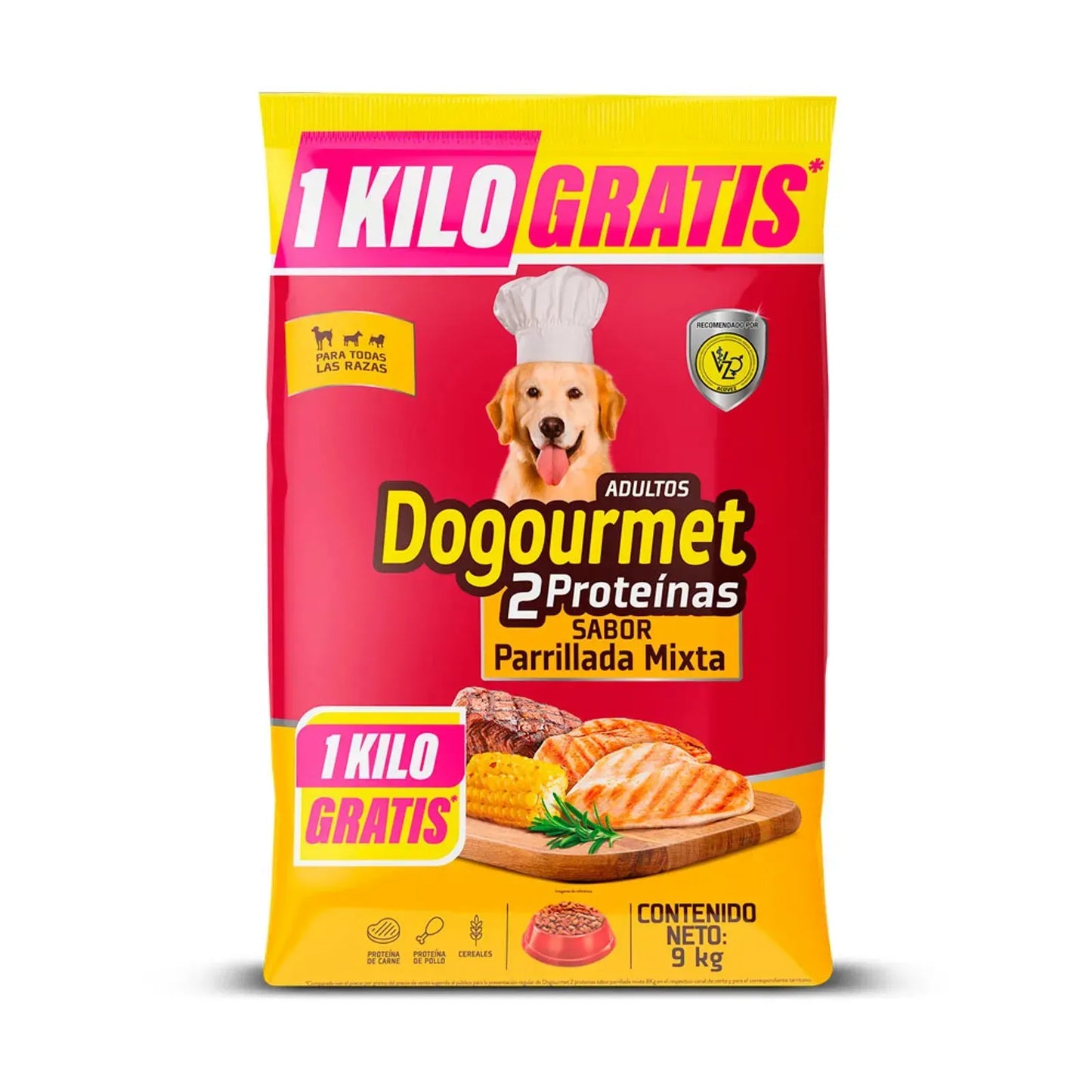 Alimento Dogourmet Parrillada Mixta 9Kg + Regalo Sorpresa