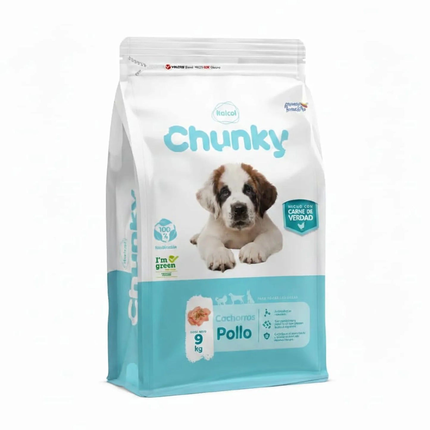 Concentrado Chunky Perros Cachorros 9 kg Pollo y Arroz