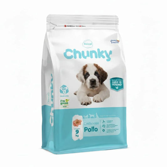 Concentrado Chunky Perros Cachorros 9 kg Pollo y Arroz
