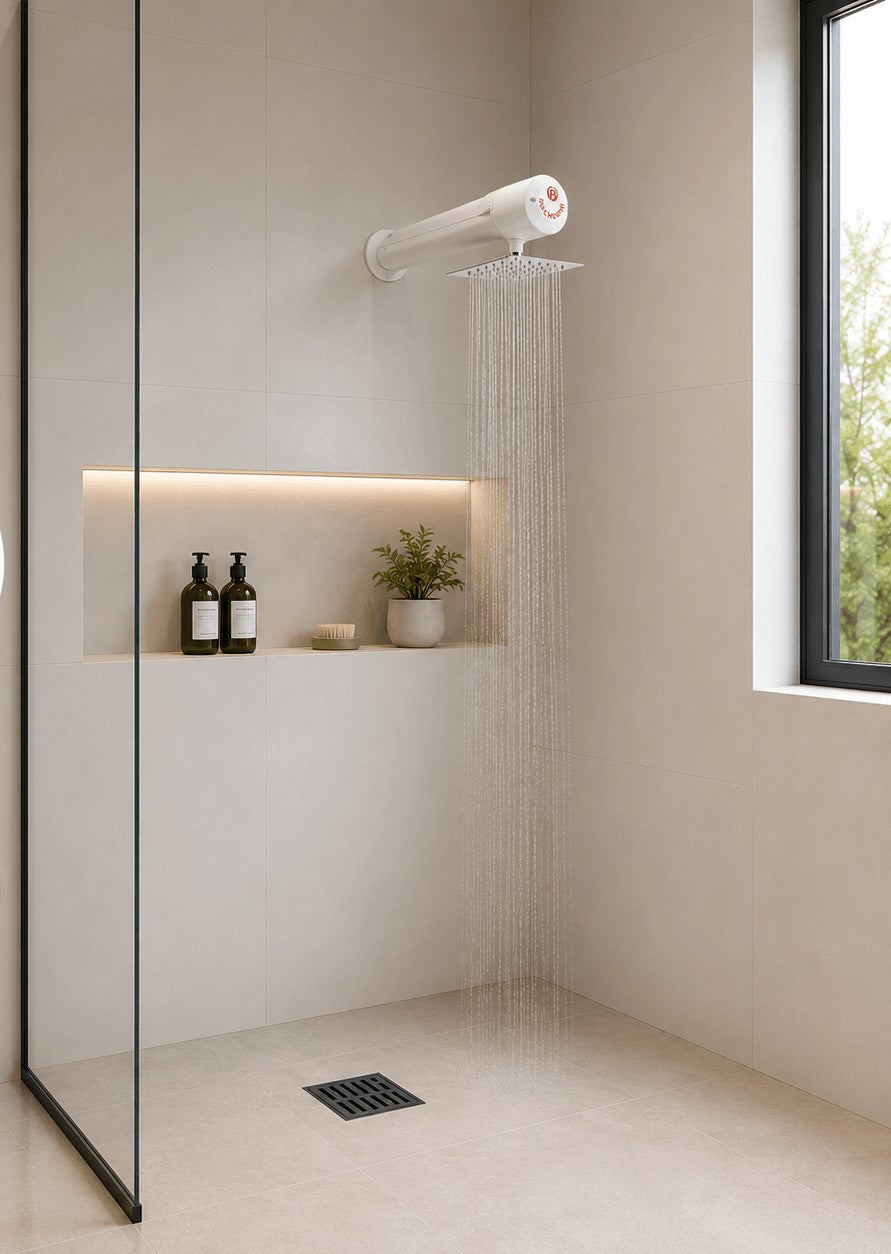 Ducha Eléctrica Lusso Automática De Lujo Marca Boccherini Blanca