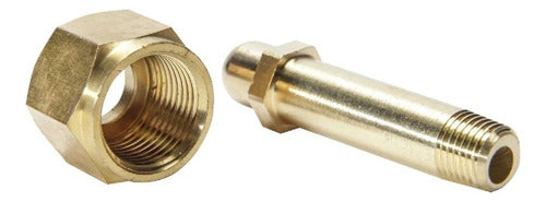 Niple O Conector Con Tuerca Vertical De Bronce Latón 151g