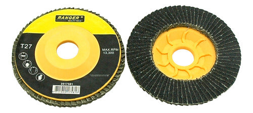 Disco Flap Vidrio Silicio Carbono De 4-1/2? Grano #80