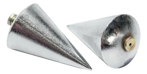 Plomada De Acero Compacto Cromado Tipo Trompo 300g