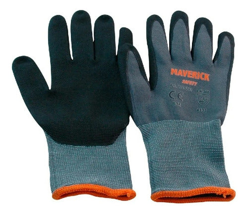 Guantes Seguridad Gris De Microespuma De Nitrilo Talla L