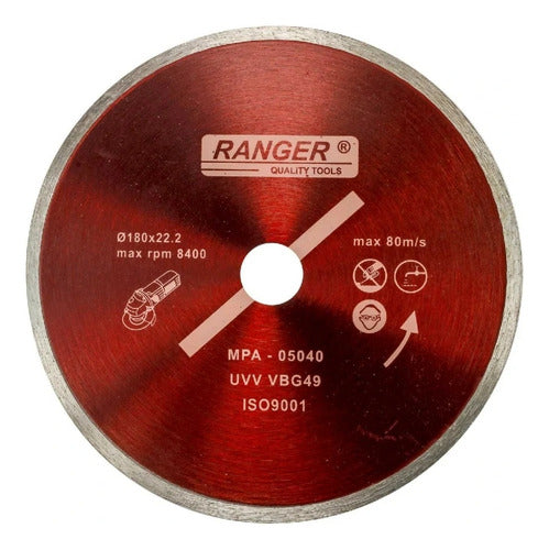 Disco Diamantado De Corte Continuo Liso 4-1/2? x 7/8?