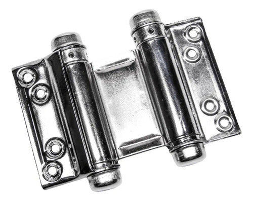 Bisagra Doble Acción En Acero Cromado Profesional De 3?