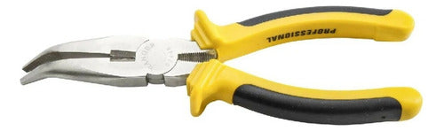 Alicate O Pinza En Punta Curva Con Mango Aislante De 6?