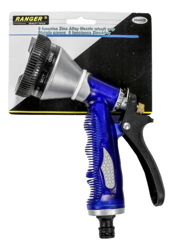 Pistola Manguera Plástica Reforzada 8 Funciones Riego Agua