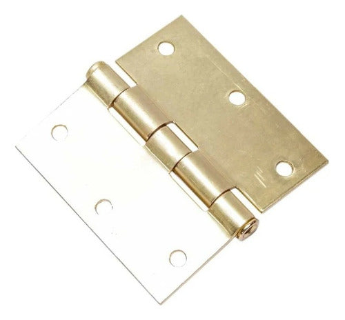 Bisagra Para Puerta O Porton Laton Dorada De 3×3?x1.6mm 2Und