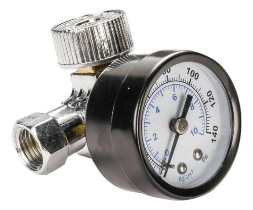 Regulador De Aire O Manometro Cuerda 1/4 Pulgada