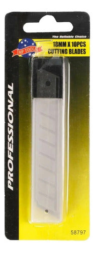 10 Cuchillas Profesionales Intercambiables Para Navaja 18mm