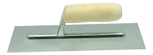 Llana Lisa Acero Inox. Con Mango De Madera De 280x120mm