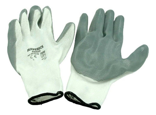 Guantes De Seguridad En Nitrilo Y Poliéster Talla L