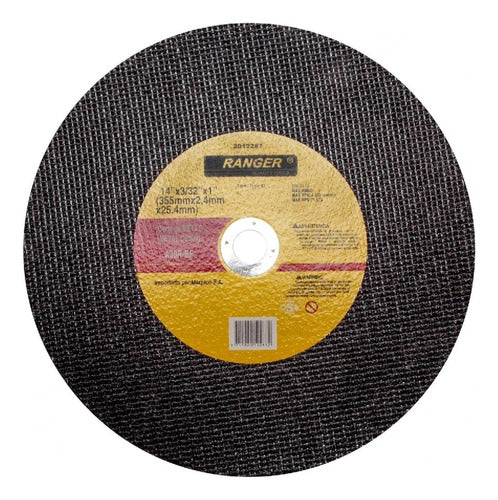 Disco Abrasivo Corte Extrafino Metal 14” x 3/32” x 1” A 24