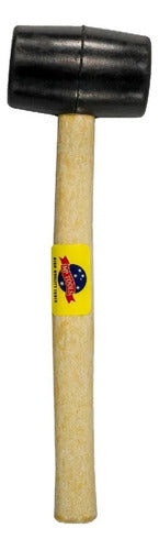 Martillo Mazo De Goma Industrial Mango Con De Madera 16oz