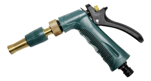 Pistola Manguera De Aluminio Con Boquilla Broce De 5-1/2?