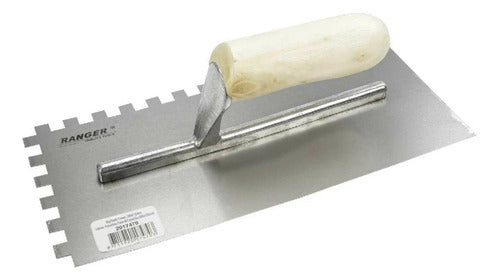 Llana Dentada 1X1cm Acero Inox. Con Mango De Madera