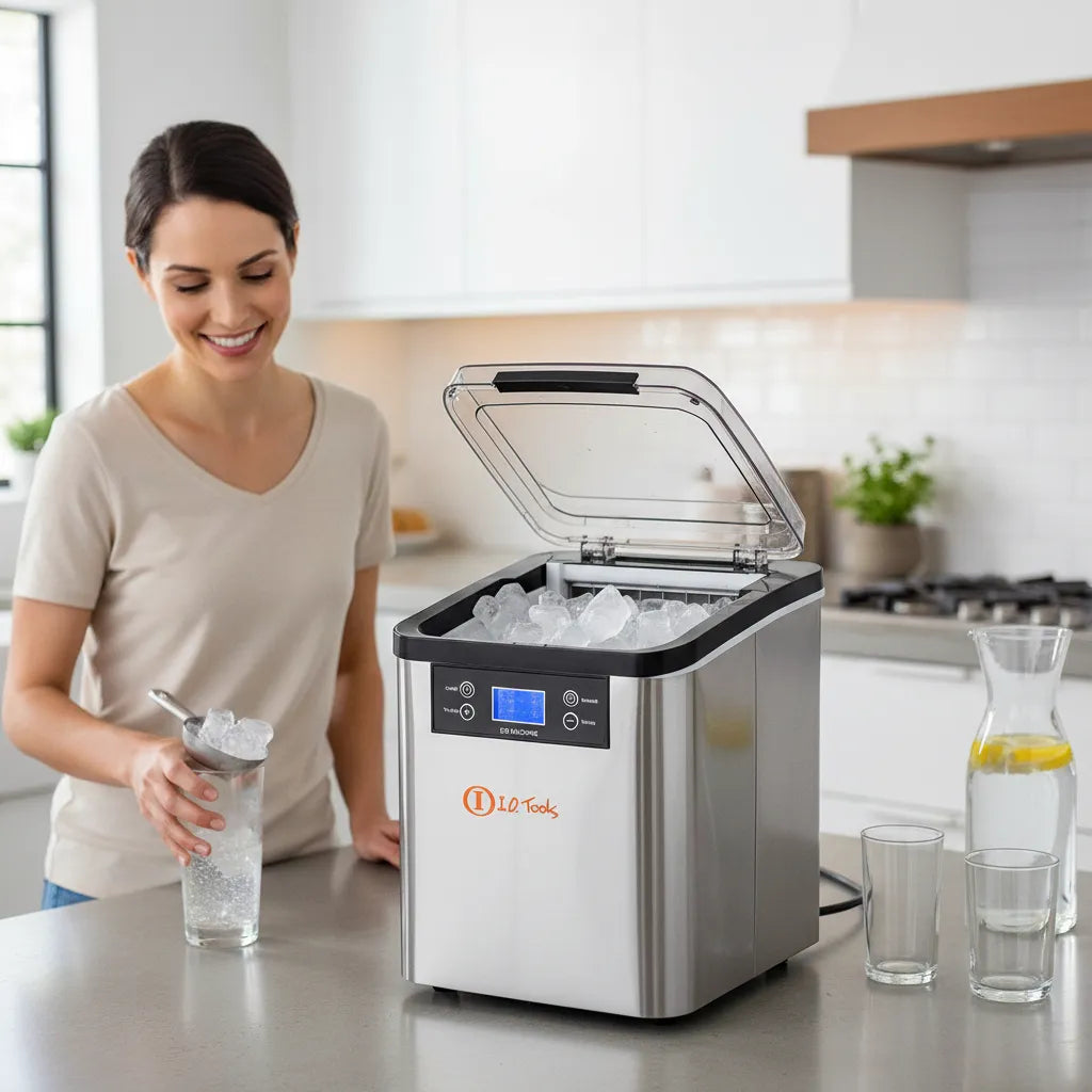 Maquina Para Hacer Hielo Hielera Icm-01b 20kg