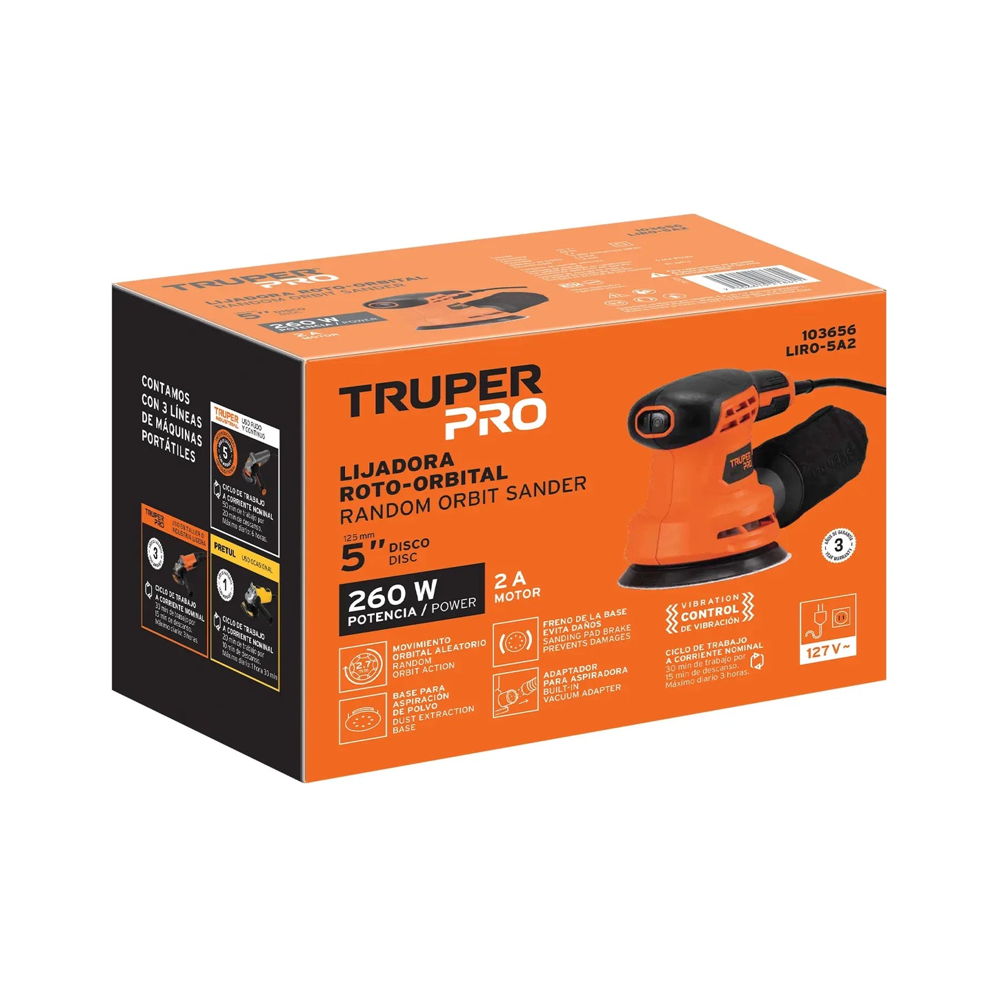 Lijadora Rotorbital 5 Truper Pro