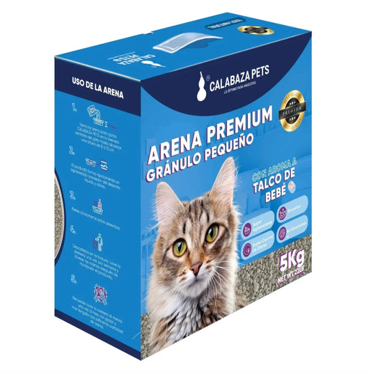 Arena granulo pequeño premium 5kg Calabaza Pets