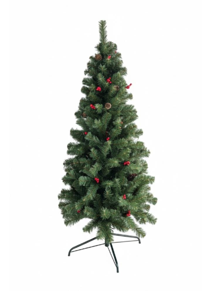 árbol de navidad premium con berrys 2.10 metros con 700 ramas