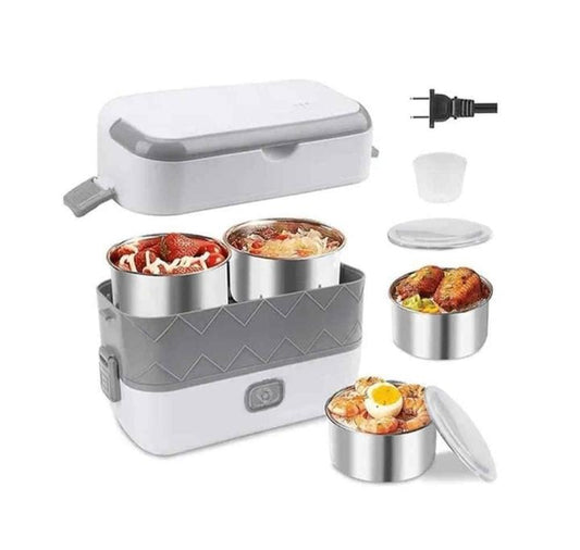 Lonchera eléctrica 4 recipientes en acero inoxidable