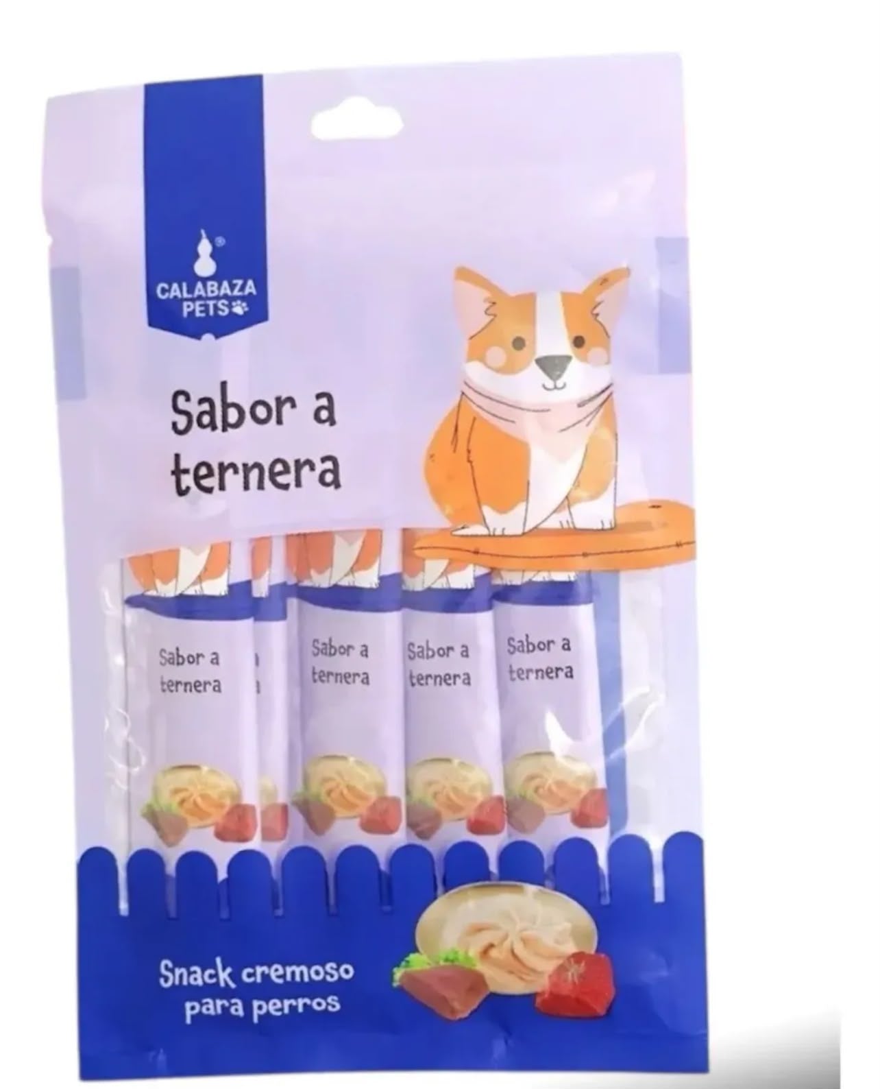 Snack Cremoso Calabaza Para Perros x 5 Unidades