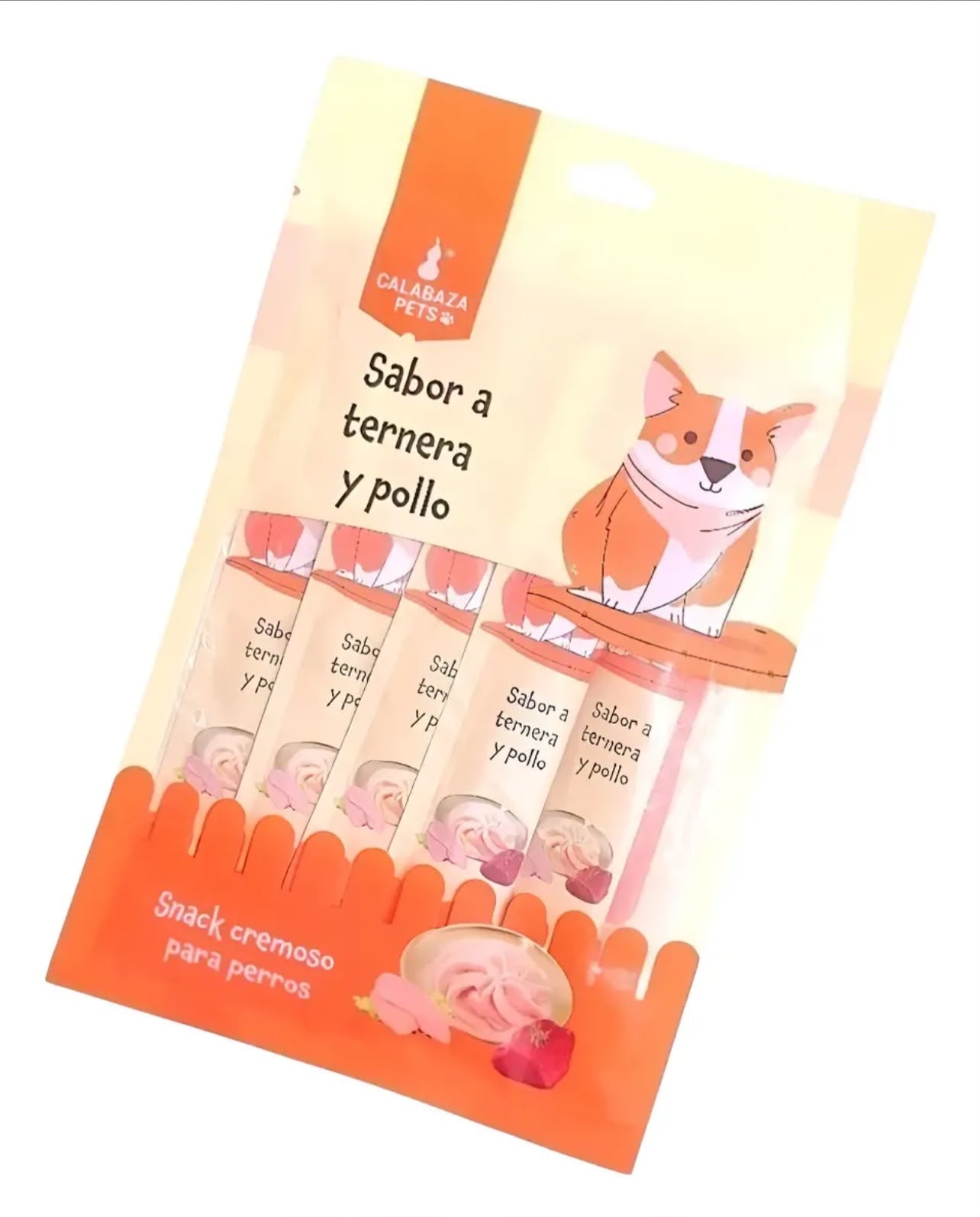Snack Cremoso Calabaza Para Perros x 5 Unidades