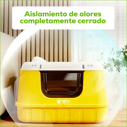 Arenero Cerrado Con Puerta Abatible Para Gato Extragrande